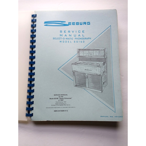 Seeburg Select-O-Matic SS160 Jukebox Service Repair Phonograph Music Manual - Picture 1 of 7